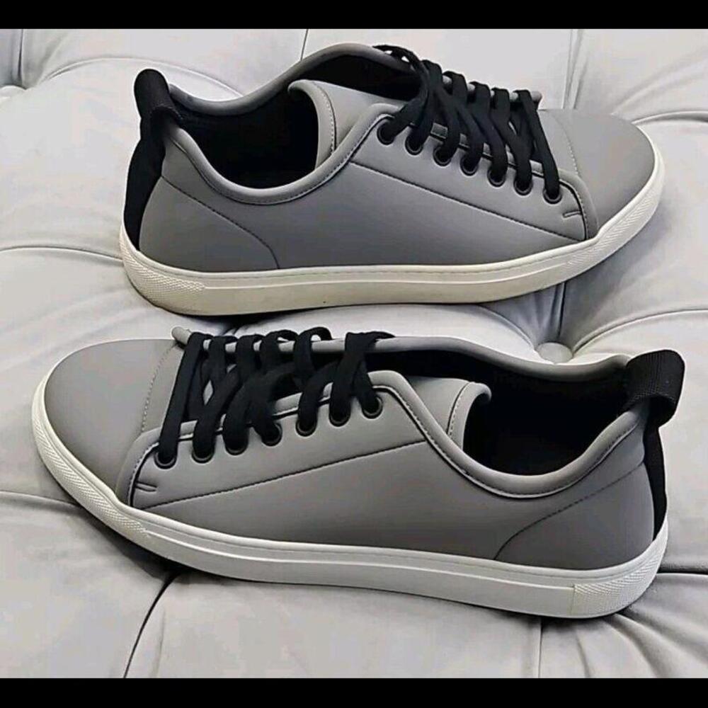 James Perse Italy Green Nylon Lace Up Sneakers Low Top Athletic Mens Shoes 8